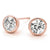 EARRINGS SINGLE STONE Complete per pair.