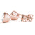 EARRINGS SINGLE STONE Complete per pair.