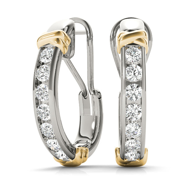 EARRINGS HOOP EARRINGS J-HOOPS Complete per pair.