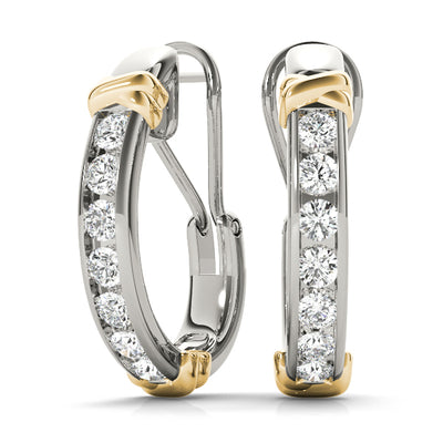 EARRINGS HOOP EARRINGS J-HOOPS Complete per pair.