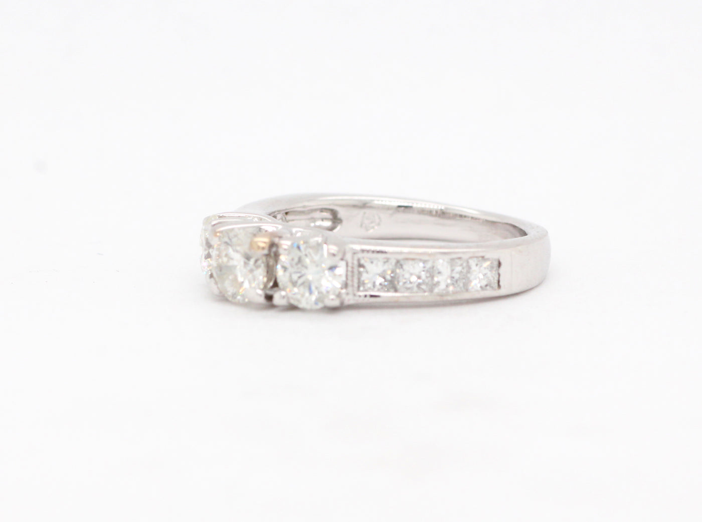 14KW 1.23 Cttw Diamond 3 Stone Ring image