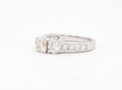 14KW 1.23 Cttw Diamond 3 Stone Ring