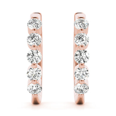 14K Rose Gold 1/2 ct tw Fashion Diamond Earring