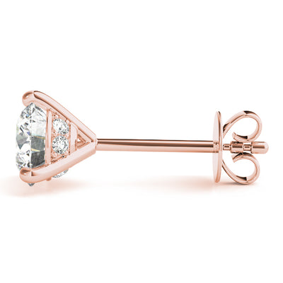 EARRINGS SINGLE STONE Complete per pair.