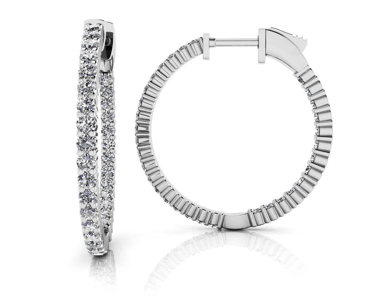 14KW 1.00 CTTW DIAMOND EARRINGS HI-SI2-I1