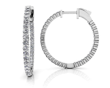 14KW 1.00 CTTW DIAMOND EARRINGS HI-SI2-I1
