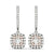 14K Rose Gold 7/8 ct tw Halo Diamond Earring