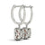 14K Rose Gold 7/8 ct tw Halo Diamond Earring