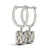 14K Yellow Gold 7/8 ct tw Halo Diamond Earring