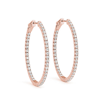 14K Rose Gold 3/8 ct tw Fashion Diamond Earring