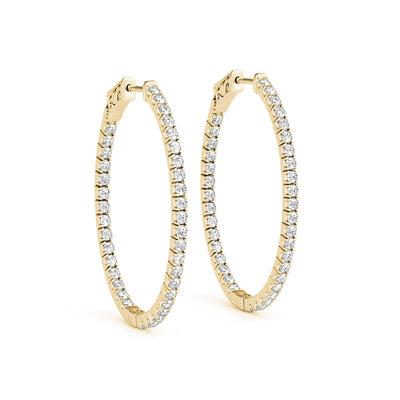 14K Yellow Gold 3/8 ct tw Fashion Diamond Earring