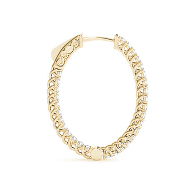 1.2 INCH LUCIDA OVAL HOOP Complete per pair.