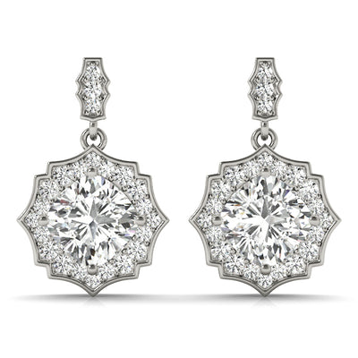 SCALLOPED HALO EARRINGS Complete per pair.