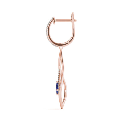 14K Rose Gold 5/8 ct tw Fashion Diamond Earring