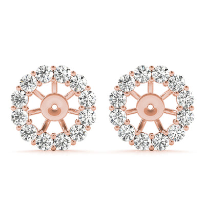 EARRING JACKET FOR 1.0 CT CENTER Complete per pair.