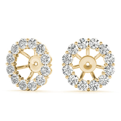 EARRING JACKET FOR 1.0 CT CENTER Complete per pair.
