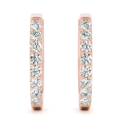 14K Rose Gold 1/10 ct tw Fashion Diamond Earring