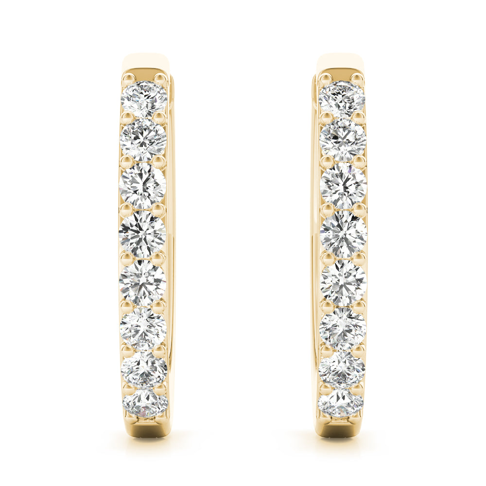 14K Yellow Gold 1/10 ct tw Fashion Diamond Earring
