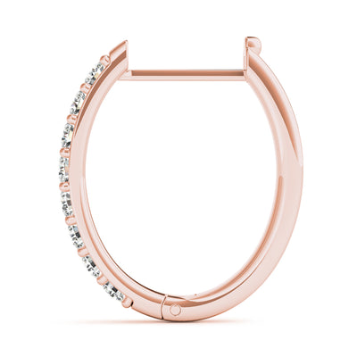 14K Rose Gold 1/10 ct tw Fashion Diamond Earring