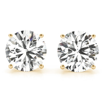 (3/4 CTTW) .37 PT 4 PRONG WIRE EARRINGS Complete per pair.