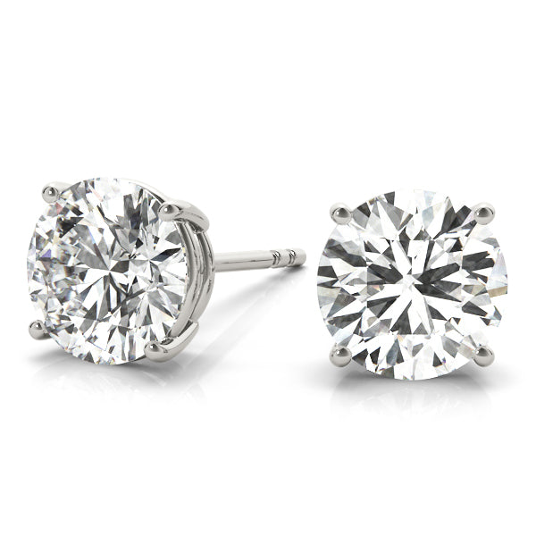 (3/4 CTTW) .37 PT 4 PRONG WIRE EARRINGS Complete per pair.