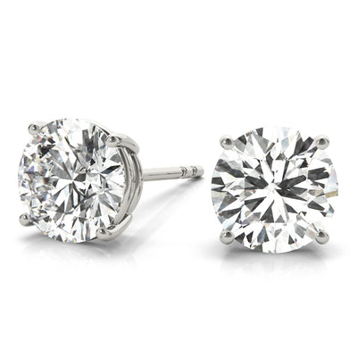 (3/4 CTTW) .37 PT 4 PRONG WIRE EARRINGS Complete per pair.