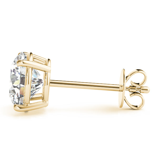 (3/4 CTTW) .37 PT 4 PRONG WIRE EARRINGS Complete per pair.