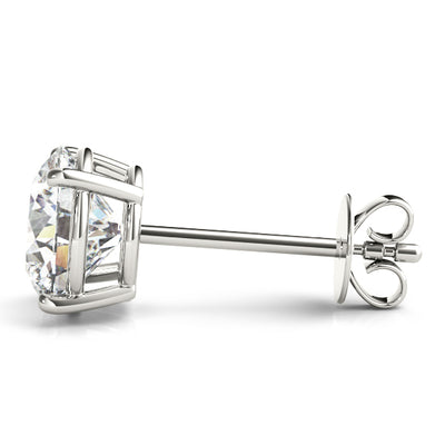 (3/4 CTTW) .37 PT 4 PRONG WIRE EARRINGS Complete per pair.