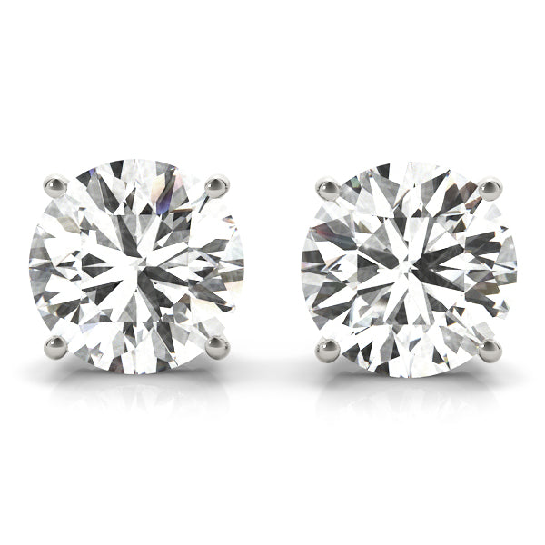 (3/4 CTTW) .37 PT 4 PRONG WIRE EARRINGS Complete per pair.