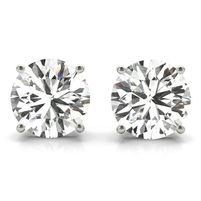 (3/4 CTTW) .37 PT 4 PRONG WIRE EARRINGS Complete per pair.