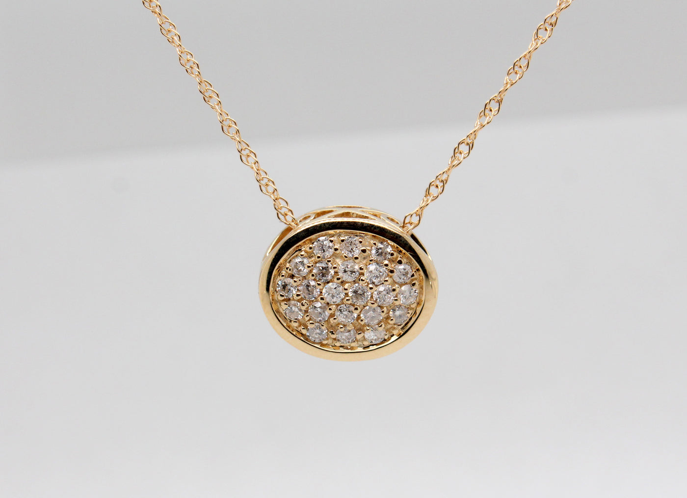 Estate 14KY .50 Cttw Diamond Slide Pendant