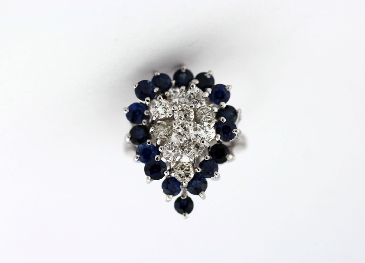 14KW 1.52 CTTW SAPPHIRE AND DIAMOND RING 1.08 CTTW H-SI2