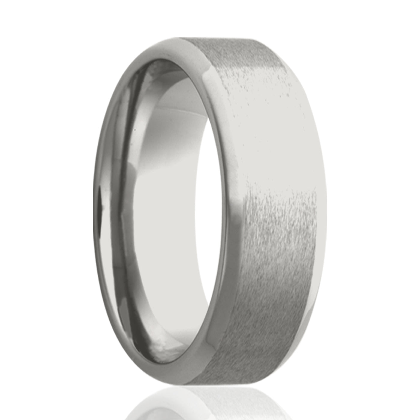 7mm Cobalt Bevel Edge Satin Center ring