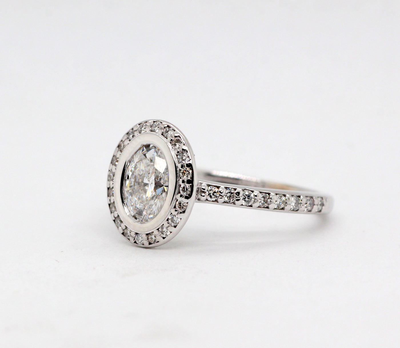 14KW 1.36 Cttw Diamond Halo Engagement Ring