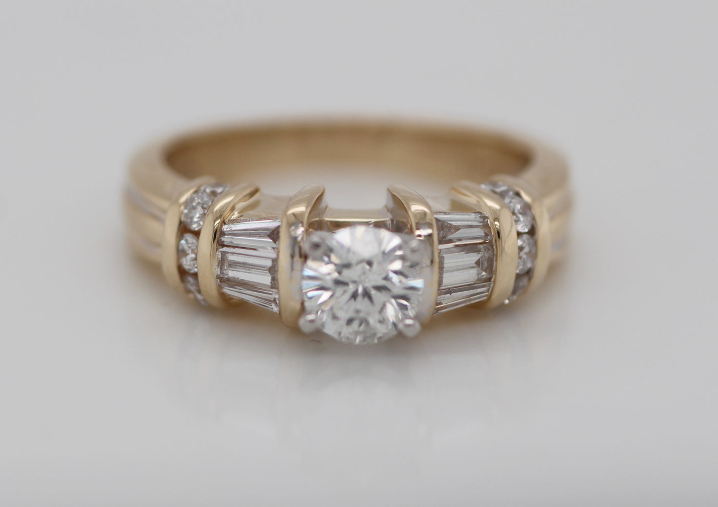 14KY 1.15 Cttw Diamond Engagement Ring
