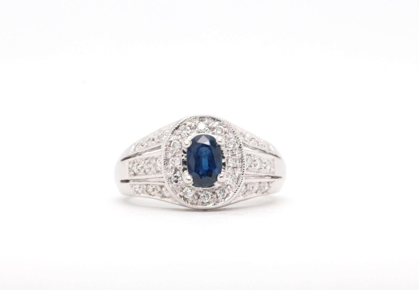 14Kw Sapphire & Diamond Ring. image