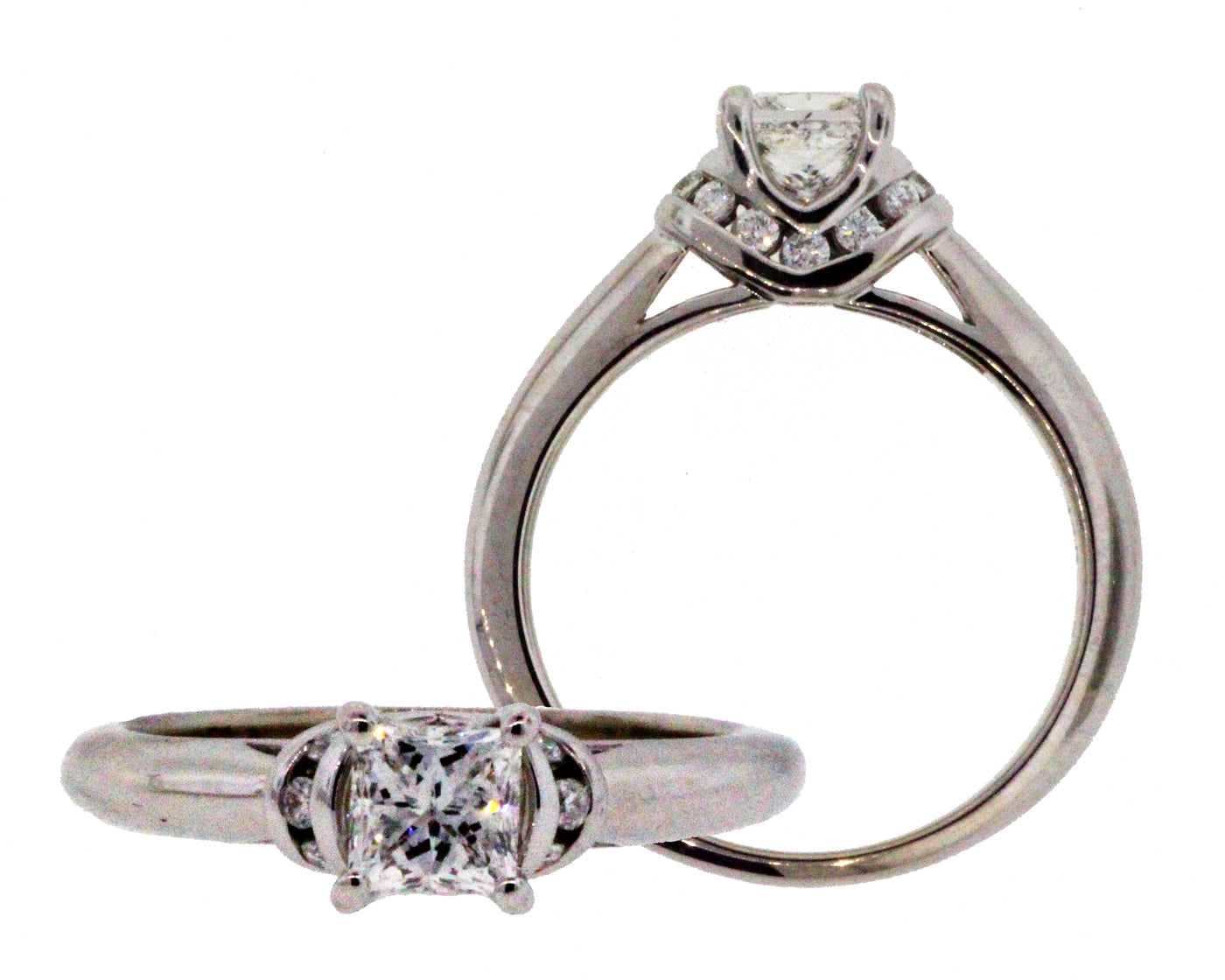 14KW .84CTTW DIAMOND ENGAGEMENT RING .60CT CTR H-I1 N1454 image