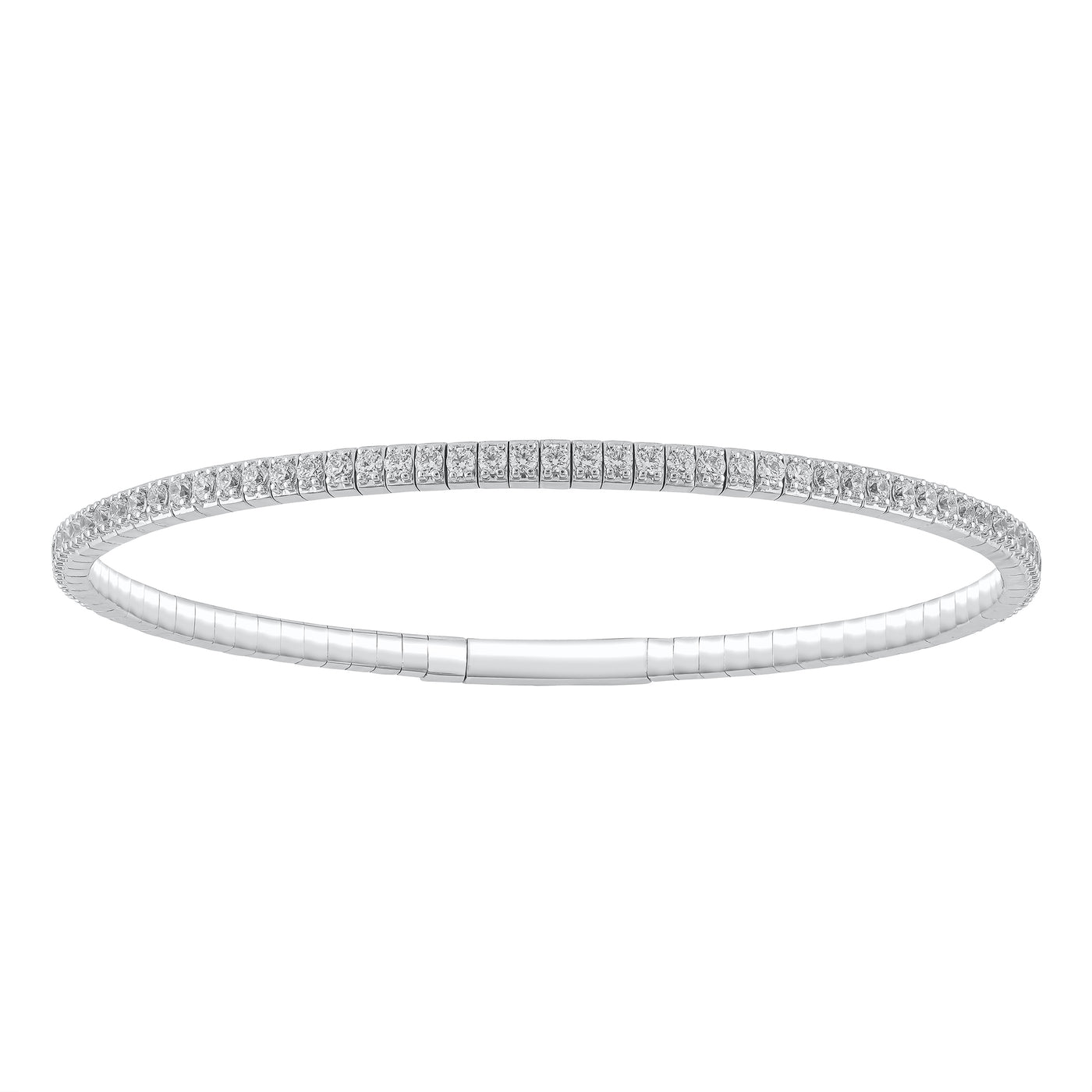 14KW 2.00 Cttw Lab Grown Diamond Bangle Bracelet GH in Color and SI1 i