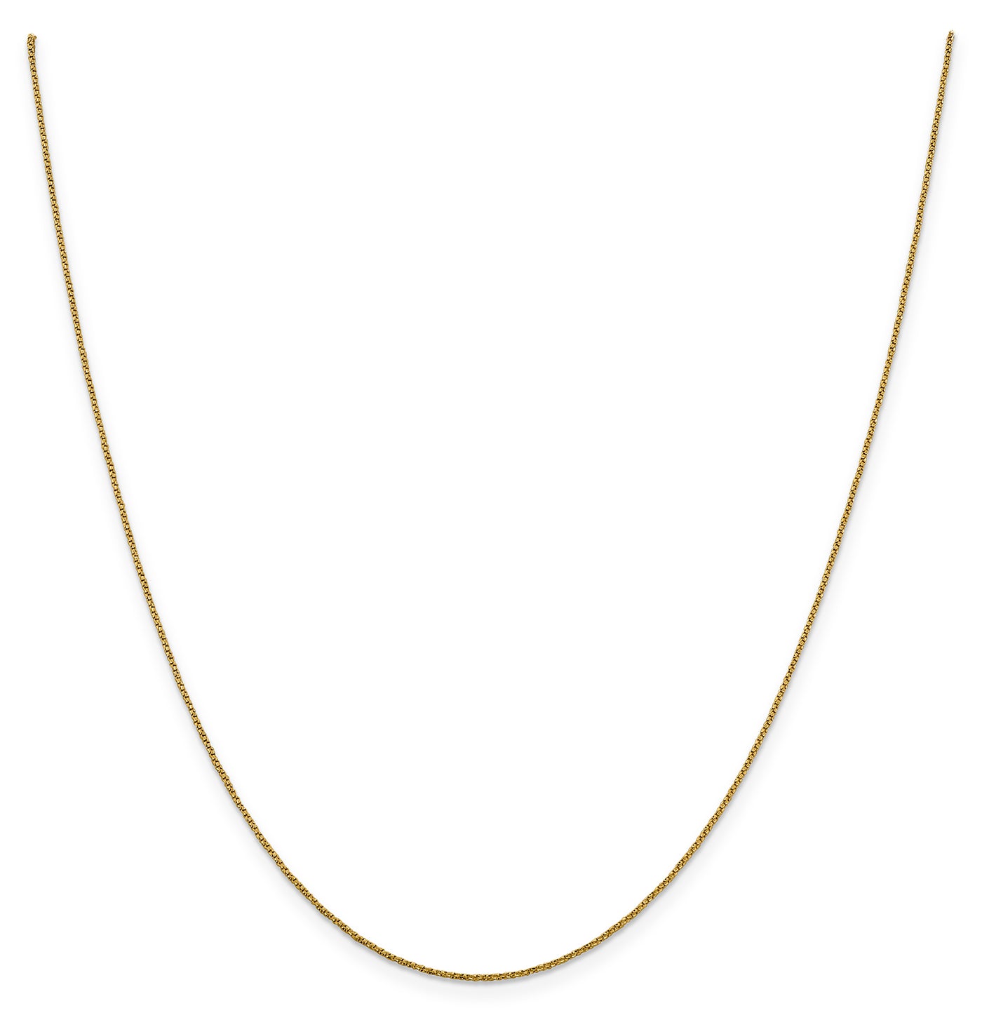 14KY 18" .9 Mm Diamond Cut Twisted Box Chain