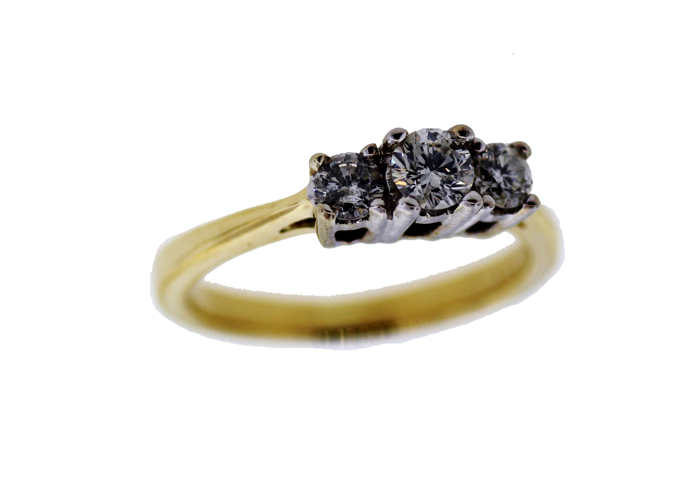 14KY 1/3 TDW 3 STONE RING