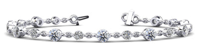 14KW 2.72 Cttw Diamond Bracelet, H-SI2