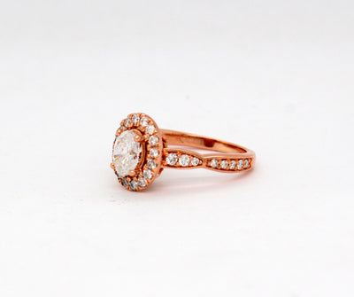 Estate 14KR 1.40 Cttw Diamond Halo Ring