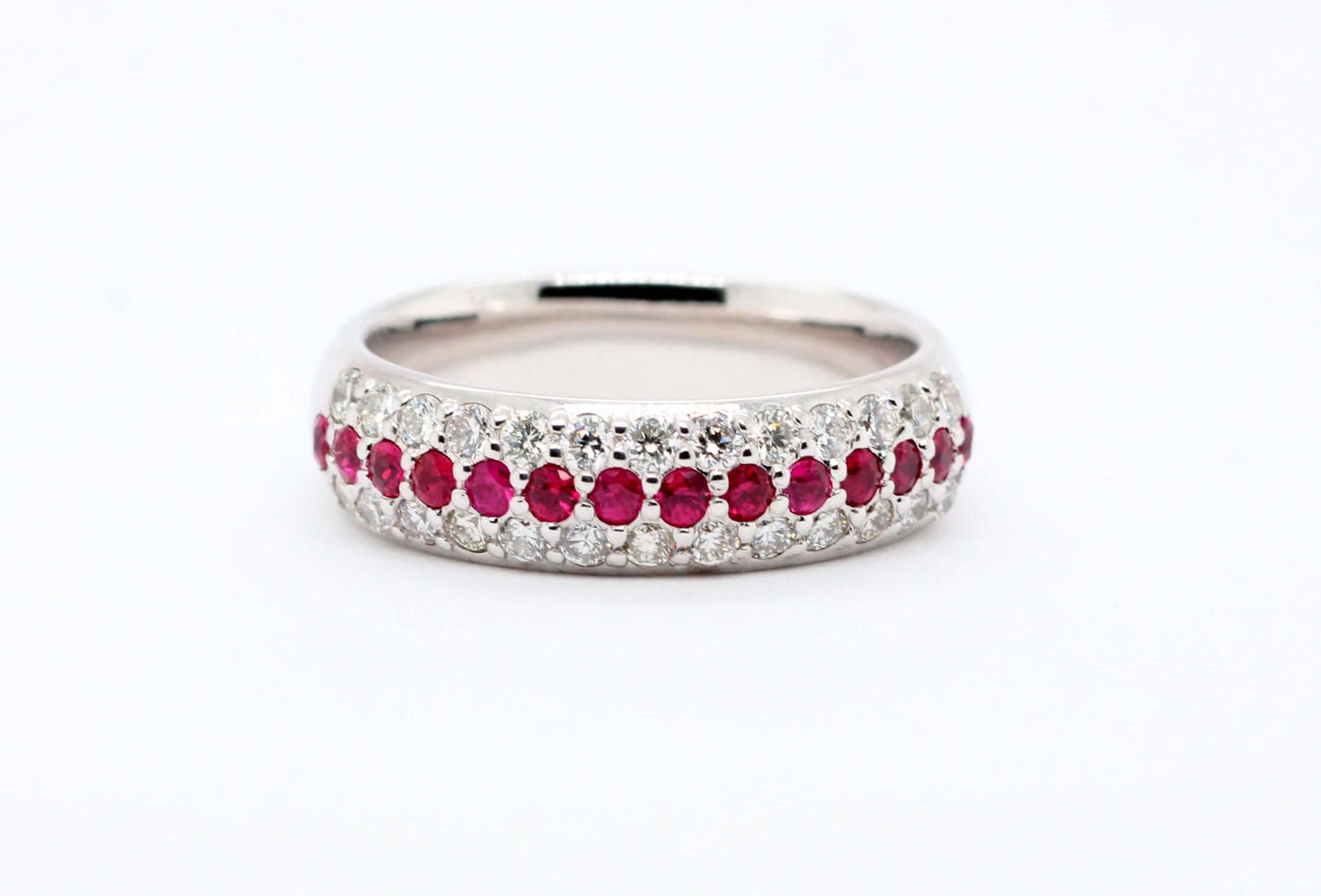 14kw .41 cttw ruby and diamond ring, .56 cttw h-si2 image