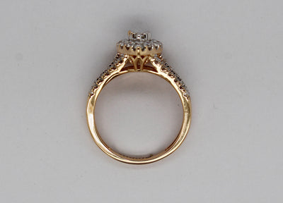 Estate 14KY .75 Cttw Diamond Halo Engagement Ring