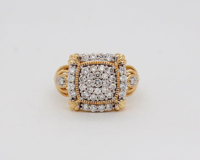 Estate 10KY .85 Cttw Diamond Ring