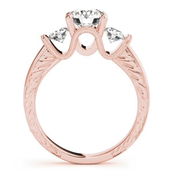 ENGAGEMENT RINGS 3 STONE ROUND