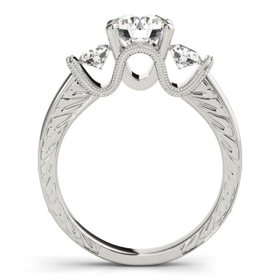 ENGAGEMENT RINGS 3 STONE ROUND