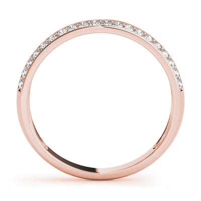 14K Rose Gold 1/5 ct tw Pave Diamond Wedding Ring