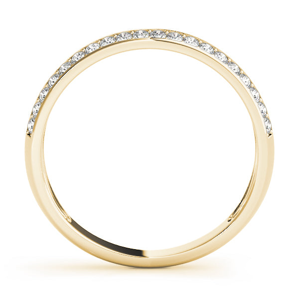 14K Yellow Gold 1/5 ct tw Pave Diamond Wedding Ring
