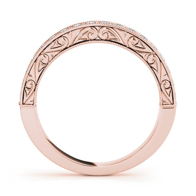 14K Rose Gold 1/3 ct tw Diamond Wedding Ring